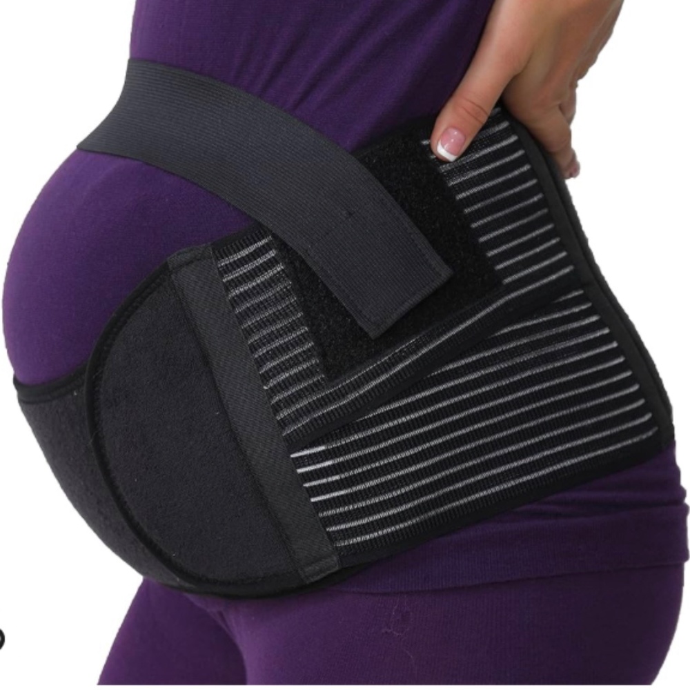 NWT Black Maternity back support Belt size Medium, Black